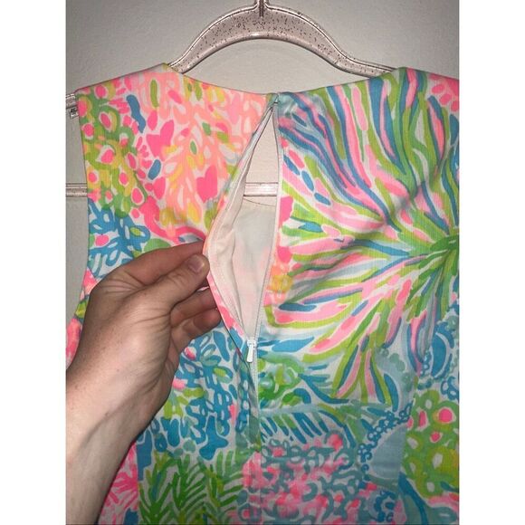 Lilly Pulitzer Mila Shift Dress Sleeveless in Lovers Coral Dress Size 6 - Picture 4 of 5